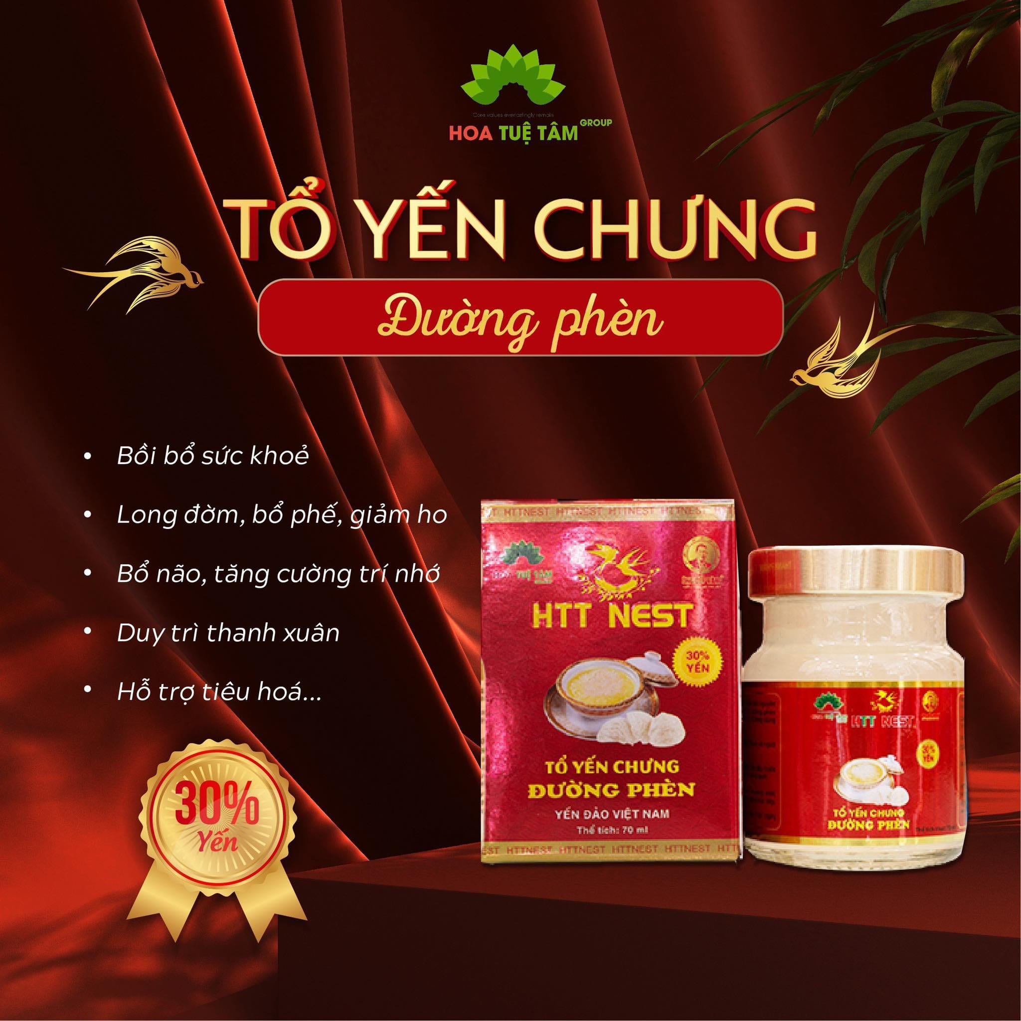 Chúng tôi rất hân hạnh giới thiệu đến bạn Tổ Yến Chưng Đường Phèn - một sự kết hợp độc đáo giữa hương vị truyền thống và lợi ích sức khỏe hiện đại. Đây không chỉ là sản phẩm ẩm thực, mà là một tác phẩm nghệ thuật tinh tế, mang đến cho bạn trải nghiệm ẩm thực đỉnh cao.