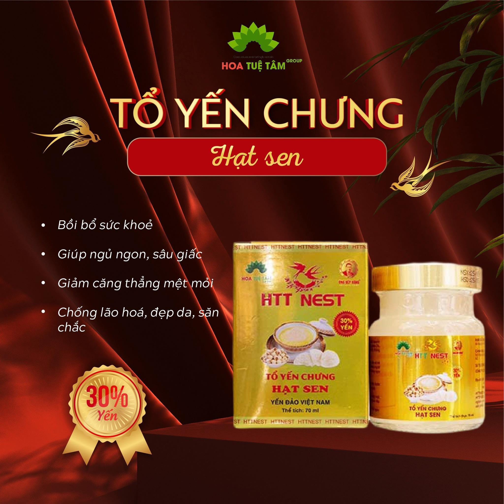 TỔ YẾN CHƯNG HẠT SEN là sự hòa quyện tinh tế giữa tổ yến tươi nguyên chất, hạt sen trứ danh, và tinh chất tảo biển. Với thành phần đặc biệt này, sản phẩm không chỉ mang đến hương vị ngon mắt mà còn nâng cao sức khỏe, giúp ngủ ngon, giảm căng thẳng, và bảo vệ làn da từ bên trong.